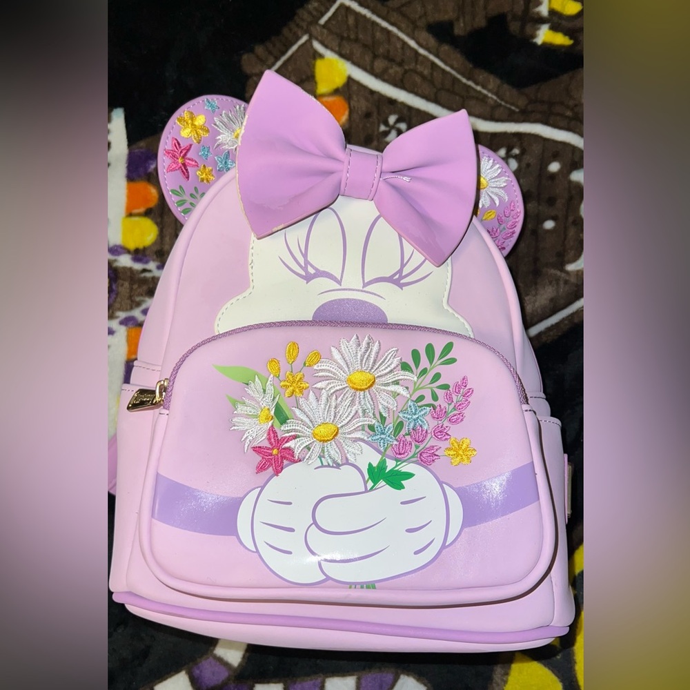 Loungefly Lavender Backpack with Floral Design